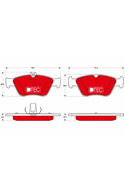 TRW Set Placute Frana Frana Disc Mercedes-Benz C-Class/Clk/E-Class