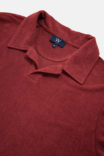 W Collection Red polo collar t-shirt