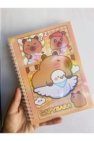 synshop Capybara Capybara Notebook Spiral Bound Lined Gilded Shiny Cover