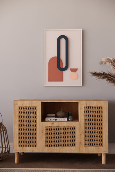 Phobia Pampas 150 Cm Bohem Tv Ünitesi Hazeran Kapak – Modern Ahşap TV Unitesi , Salon,Raflı