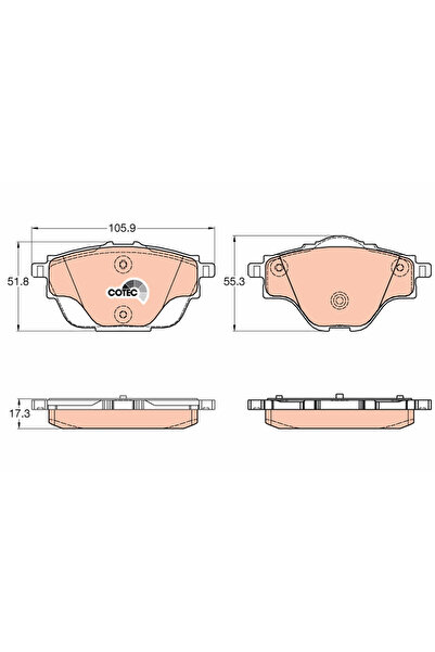 TRW Set Placute Frana Frana Disc Citroen C4 Grand Picasso 2/C4 Picasso 2 Geel...