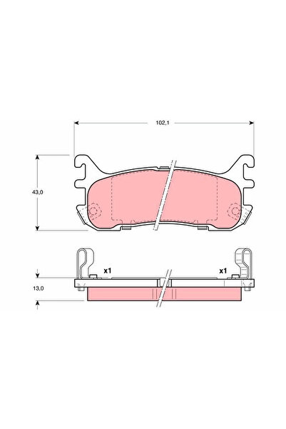 TRW Set Placute Frana Frana Disc Ford Asia & Oceania Laser / Laser Lidea Mazd...