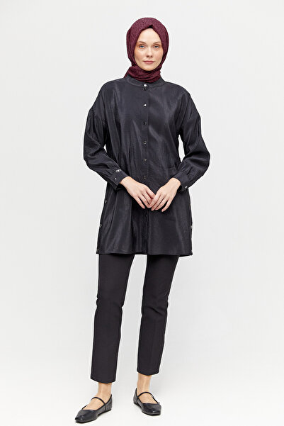 Setrms Hakim Yakalı Düşük Omuz Paraşü Tunik