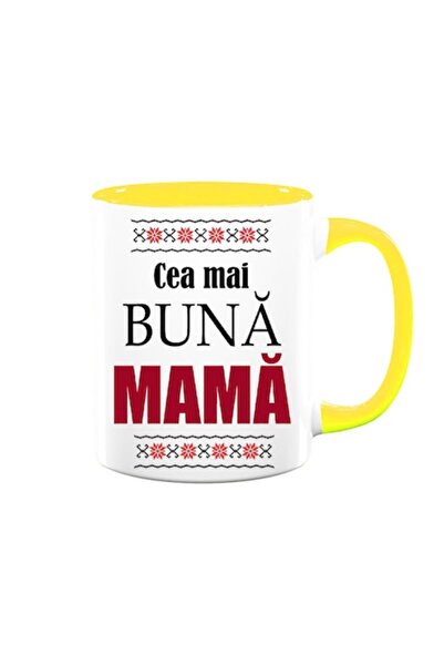 OEM Cană personalizată pentru mamă cu mesajul „Cea mai bună mamă”, motive tra...
