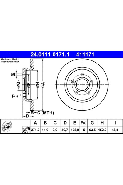 Ate Disc Frana Ford Focus 3