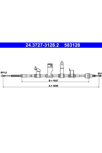 Ate Cablu Frana De Parcare Hyundai IX20 Kia Venga 2010-2019