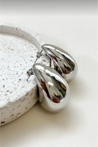 NESSORİA Silver Basic Popular Simple Drop Model Modern Earring