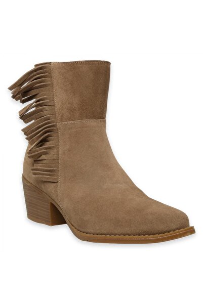 Mammamia D24Kb-1690 Kalin Topuklu Kahverengi Kadın Bot