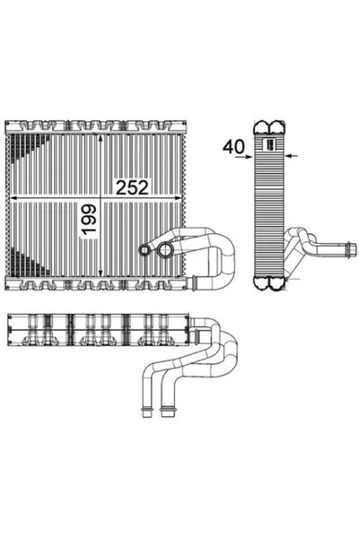 MAHLE Evaporator, Aer Conditionat Ae106000P Audi A3 Mercedes-Benz Sprinter 3,...