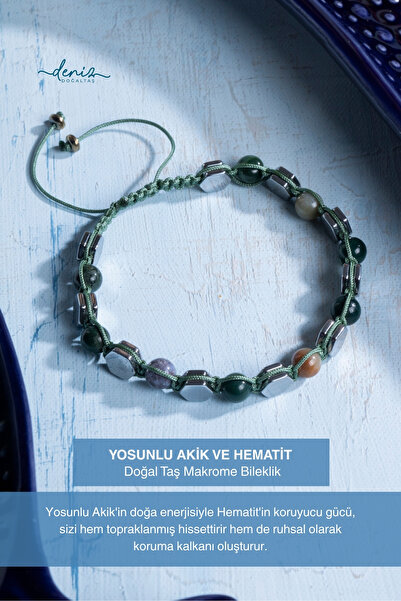 Deniz Doğal Taş سوار مكرامية من الأحجار الطبيعية من العقيق والأحمر الحجري معت...