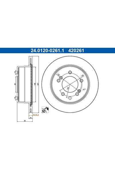 Ate Disc Frana Ssangyong Rodius 1/Rodius 2