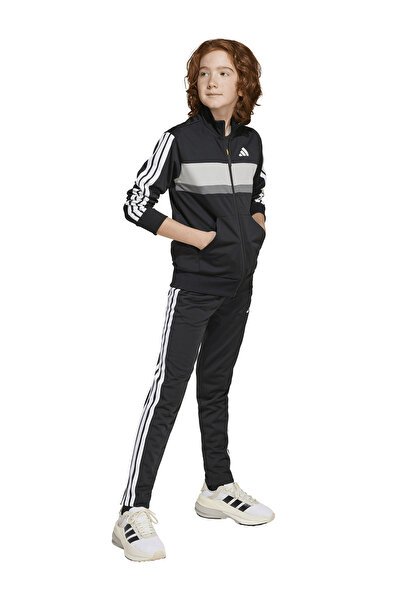 adidas Düz Siyah Erkek Çocuk Eşofman Takımı JY0509 J 3S TIBERIO TS