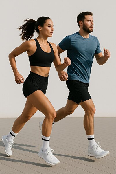 Scorpion Plus 3-Piece Striped White Sports Socks Set – Breathable, Seamless and Flexible Unisex Model (4