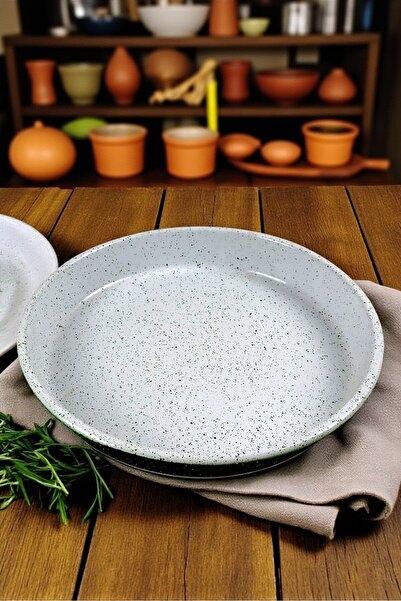 İnci Emaye No 34 Enameled Oven Tray Round Tray ~34 Cm