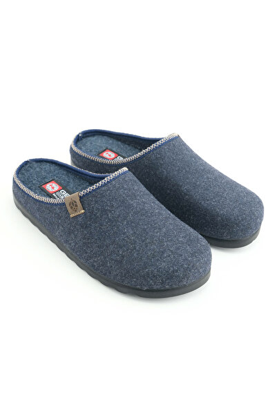 GEZER Erkek Kışlık Keçe Rahat İç Taban PU Alt Taban Ev Bahçe Gondol Terlik