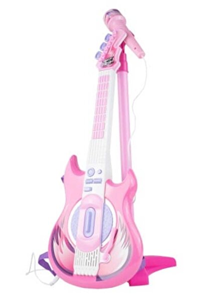 Selgot Set chitară copii cu microfon și amplificator, control volum, conexiune smartphone, pornire/oprire