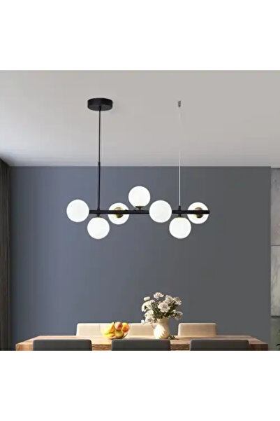 LED CONCEPT Lustra LED cu abajururi, neagra, liniara, 65x24x100cm, 7xG9