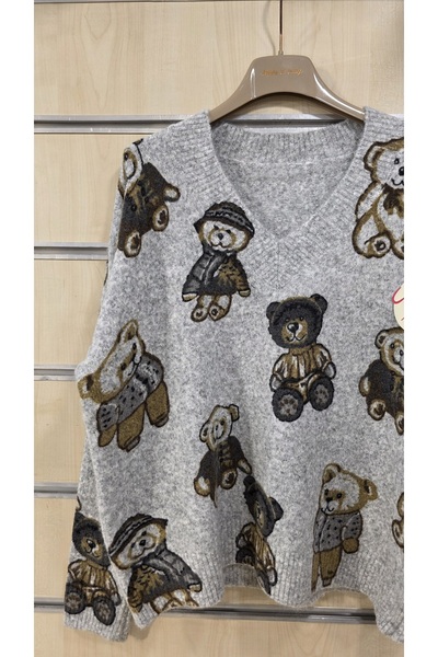 Park Moda Wool Sweater Teddy Bear Pattern