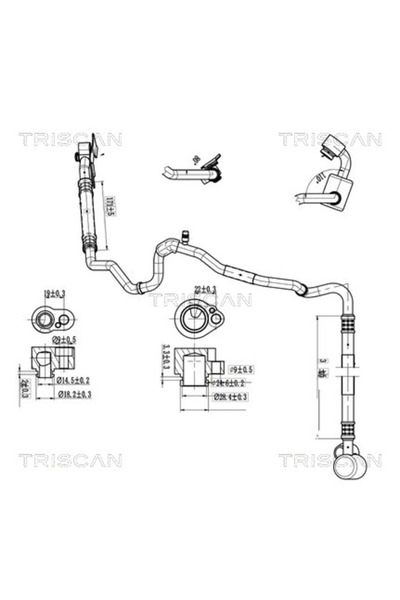 TRISCAN Conducta Presiune Variabila Aer Conditionat Seat Mii Vw Load Up/Up!