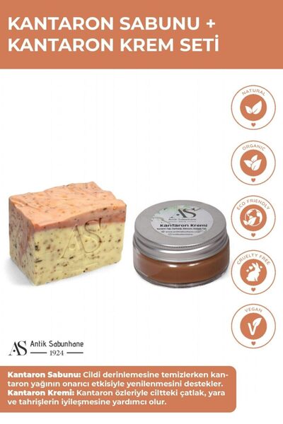 AS ANTİK SABUNHANE 1924 Kantaron Sabunu & Kantaron Kremi Seti – Doğal Onarıcı Cilt Bakımı