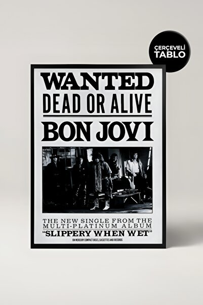 House Gorgeous Pictură cu cadru retro cu design de concert Bon Jovi