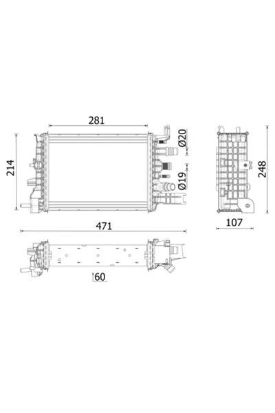 MAHLE Radiator Racire Motor Dacia Dokker Autoutilitara/Limuzina Spatioasa/Dokker