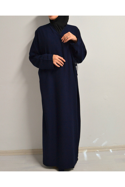 Bilenler Double-Breasted Side Tie Prayer Dress – 100% Viscose – Comfortable Fit