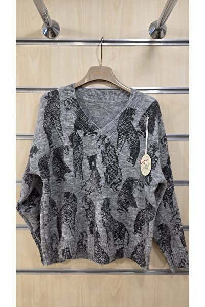 Park Moda Pulover de lână cu imprimeu leopard