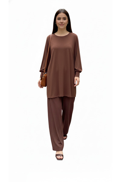 Noi Crepe Jarse Wide Leg Pants Skirt