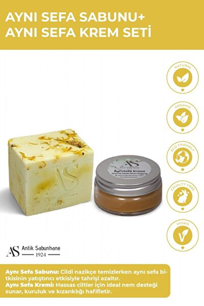AS ANTİK SABUNHANE 1924 Aynı Sefa Sabunu & Aynı Sefa Kremi Seti – Doğal Cilt ...