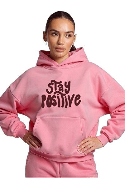 ArtYus Unisex Stay Posivite Colorat Special cu imprimeu Bumbac supradimension...
