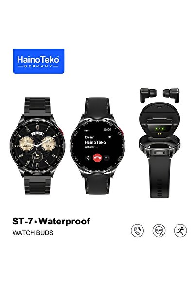 haino teko germany ST-7 Smart Watch with Built-in Earphones, 3 Pairs of Strap...