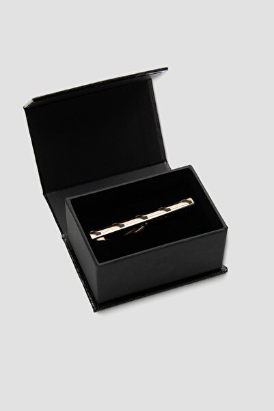 Abbate 98001 Gold Kahverengi Erkek Kravat İğnesi