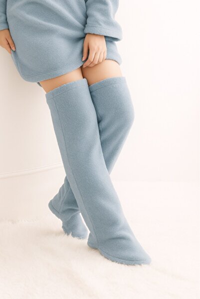 Mulberry Wellsoft βελούδινα μακριές κάλτσες για το σπίτι πάνω από το γόνατο