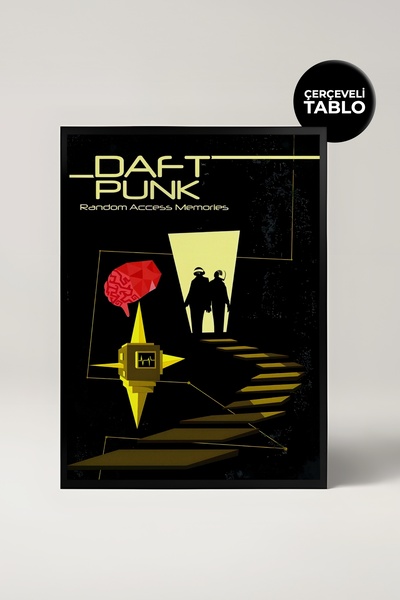 House Gorgeous Εικόνα με ρετρό πλαίσιο με σχέδιο συναυλίας της Daft Punk