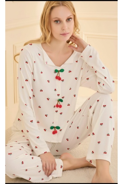Tatty Underwear Cherry Patterned Camisole Pajama Set