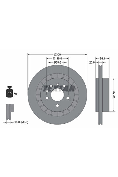 TEXTAR Disc Frana Baic Senova D70 Baic Bjev Es Series/Eu Series