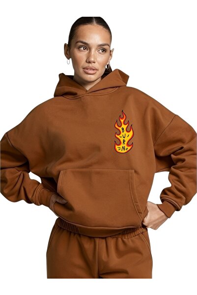 ArtYus Unisex Burn Flame Colorat Special cu imprimeu Bumbac supradimensionat ...