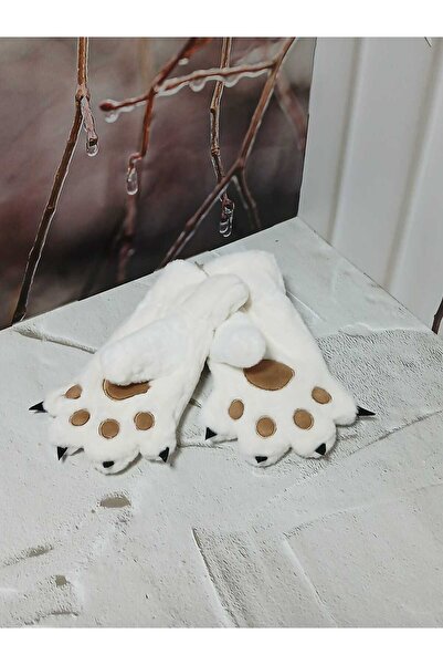 Aydmr Aksesuar Kadın Tek Parmak Peluş Pati Eldiven HX-2025-11