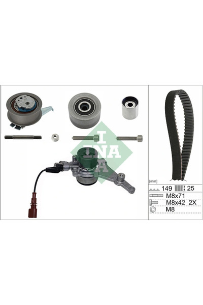 FAG Set Pompa Apa + Curea Dintata Audi A3/A4 Allroad B9/A4 B9 Seat Ateca/Leon