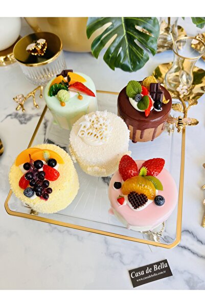 CASA DE BELLA Gold Edged 5 Piece Honey Beetle Presentation Serving Set