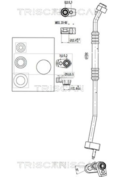 TRISCAN Conducta Presiune Variabila Aer Conditionat Ford C-Max 2/Focus 3/Gran...