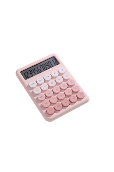 OEM Karuida LCD Electronic Desk Calculator, Round Buttons, Office, School, Pink