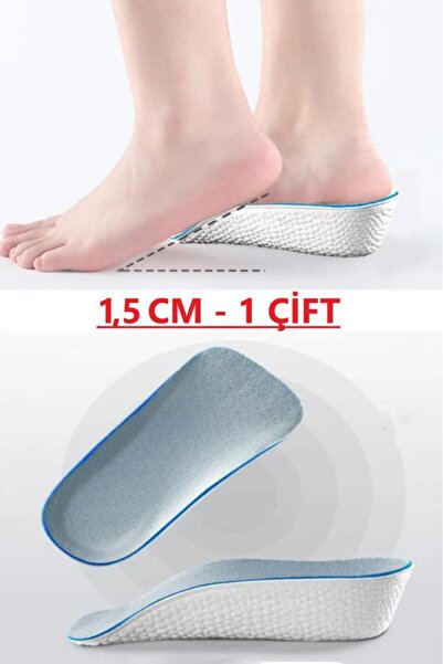 Peddy 1.5 Cm Erkek ve Kadın Topuk Yükseltici Boy Uzatan Tabanlık Spor Ayakkab...