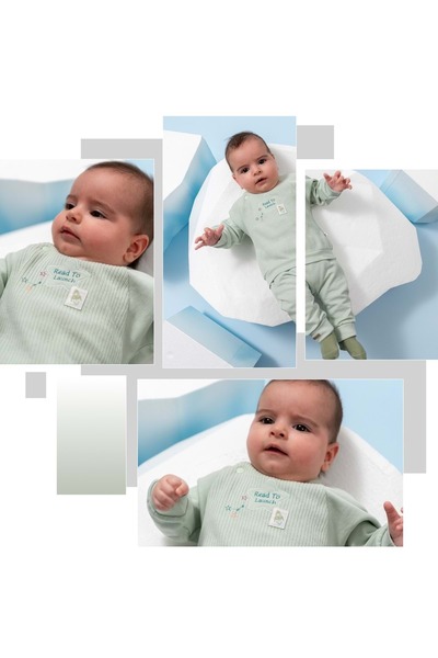 Caramell Color World Kangaroo Pocket Pants Bottom Top Set Green