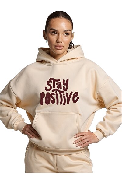 ArtYus Unisex Stay Posivite Colorat Special cu imprimeu Bumbac supradimension...