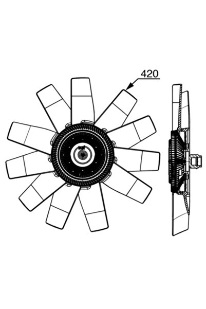 MAHLE Ventilator Radiator Ford Transit Bus/Transit Caroserie