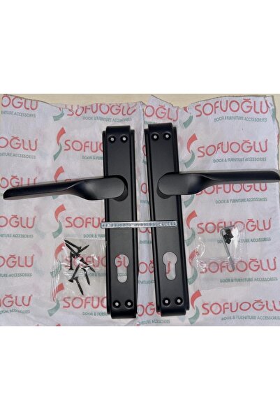 Sofuoğlu مقبض باب من الفولاذ الأسود، اتجاه يسار-يمين، مجموعة واحدة، رقم 1. ستانلس ستيل عالي الجودة (سمارت-أنكا)