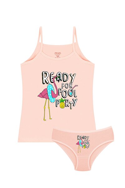 Öts Κοριτσίστικο εσώρουχο ελαστικό ύφασμα Salmon Flamingo (96% βαμβάκι - 4% ελαστάνη)