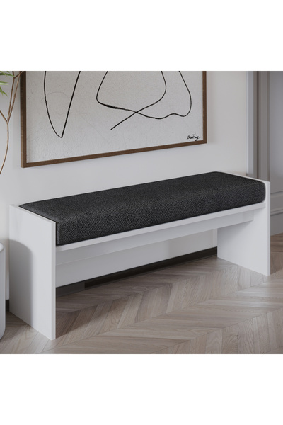 İNARCH DİZAYN Pearl Bench – Modern Tasarım Antre, Mutfak, Yatak Odası, Balkon Oturma Bankı, Kolay Kurulum Beyaz